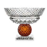 Katherine Footed Bowl W Amber Sphere, small